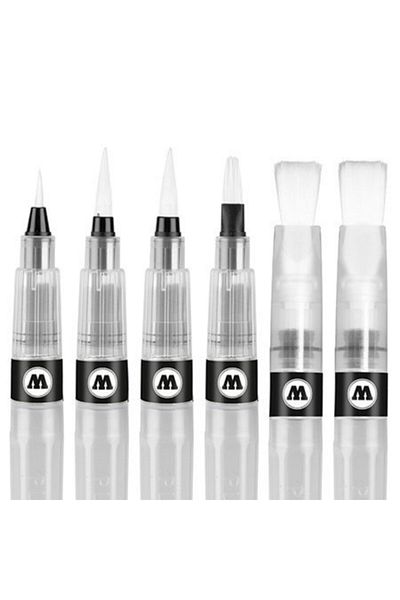 Molotow Water Tank Brush Tip Pen Set 6 Different Thicknesses