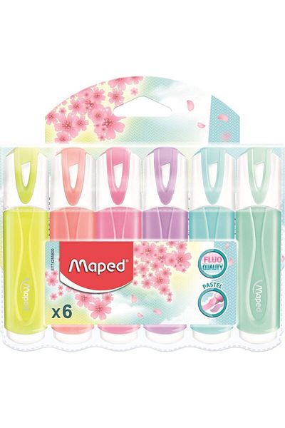 Maped Pastel 6-Piece Highlighter Set