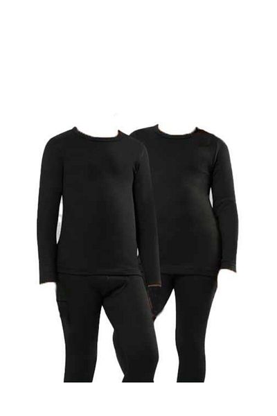 KOTA Boy's Black Thermal Bottom Top Σετ