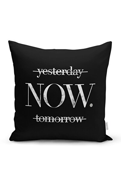 Realhomes غطاء وسادة رمي حديث مكتوب عليه صورة رخامية على خلفية سوداء