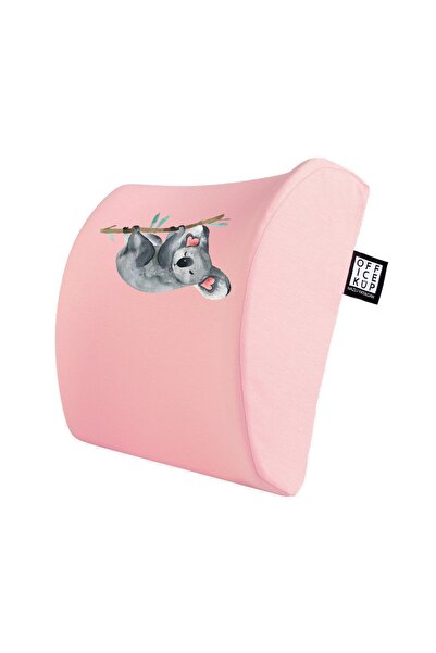 Officeküp Ergonomik Visco Bel Destek Sandalye Yastığı Koala Pembe