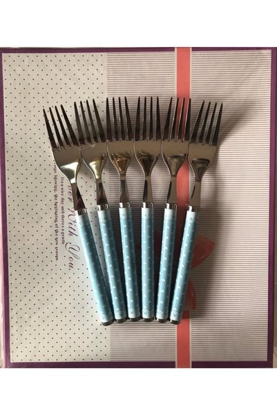 Lavin 6'lı Tatlı Çatal & Kaşık Seti