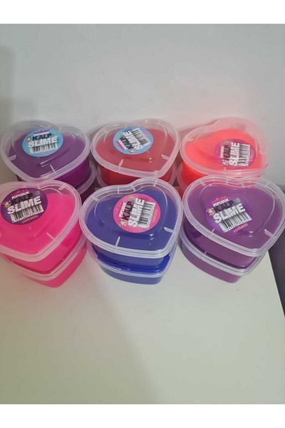 ümit toys 12 Pieces Fluffy Heart Slime 150 Gr