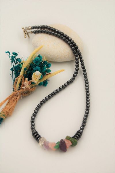 Stoneage T Lock Healing Necklace Crafted with Favourite Stones
