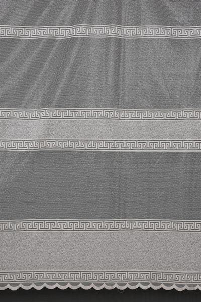 AKÇA TEKSTİL Bordered Model Cream Color Single Wing Ready-made Planted Pleated Background Curtain 300*260 Cm
