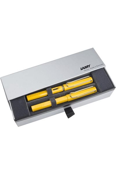 Lamy Safari Yellow Fountain and Roller Pen Set - Set Pen
