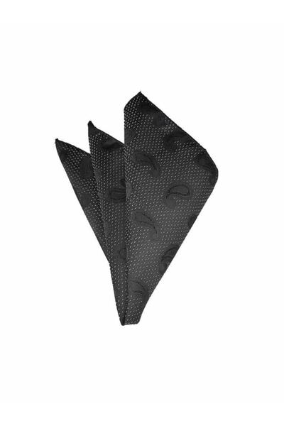 Brianze Мъжка черна вратовръзка с капков мотив