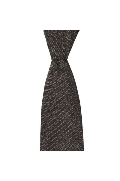 Brianze Dobby Pattern Coffee Handkerchief Tie