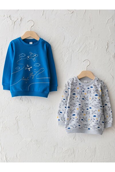LC Waikiki Erkek Çocuk Mavi Sweatshirt