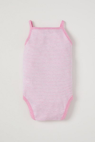 DeFacto Baby Girl Cloud Printed Striped Patterned Strappy Snap Body T8049A221SP
