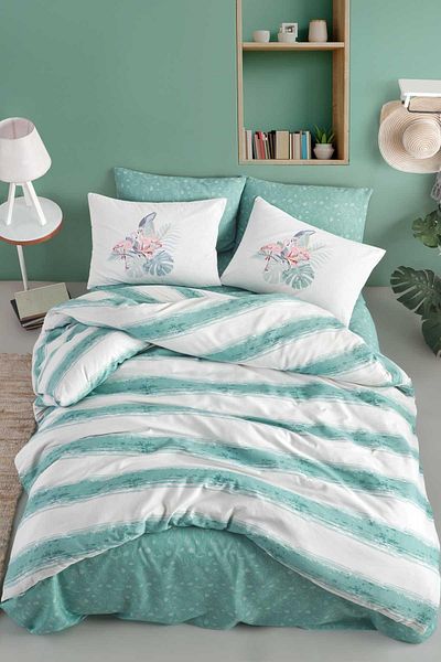 Fancy Single Duvet Cover Set - Florida Mint