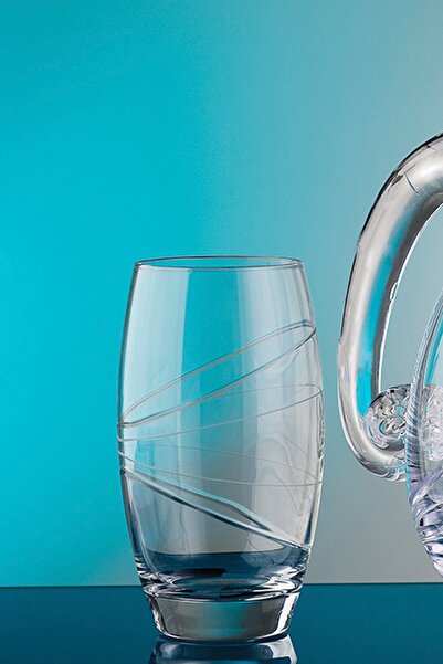 KCD Samanyolu Kesme El Dekor Yaldızlı 6 Adet Desenli Su Ve Meşrubat Bardak Ta...