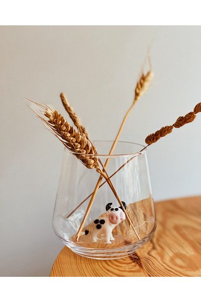Minizooistanbul Cow Water Glass
