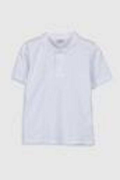 LC Waikiki Tricou alb pentru băiat, guler polo, cu mânecă scurtă, din bumbac, din stilul tău de modă