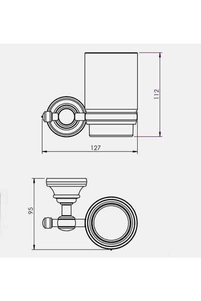 Eca Serel Bathroom Luna Οδοντόβουρτσα Γυαλί / Chrome 140110003 E.c.a