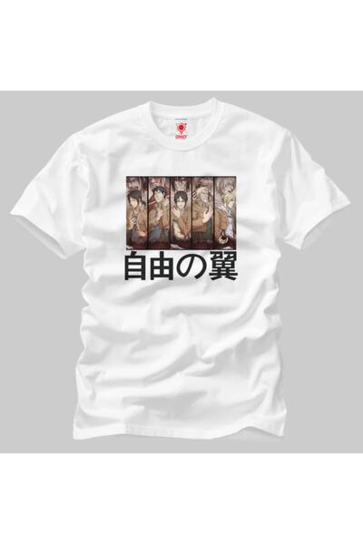 Built By Crazy Unisex bela majica 'Crazy Attack On Titan' Shingeki No Kyojin