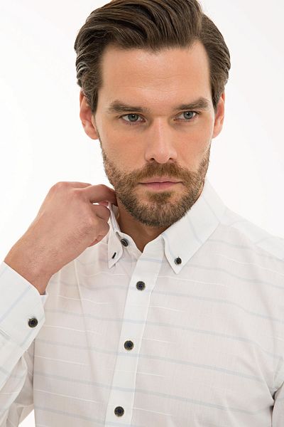 Pierre Cardin Λευκό Slim Fit πουκάμισο
