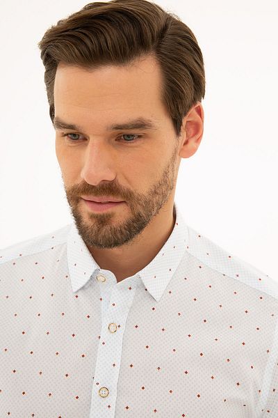 Pierre Cardin Λευκό Slim Fit πουκάμισο