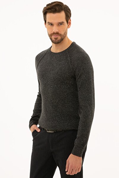 Pierre Cardin Pulover pentru bărbați, afumat, slim fit, cu gâtul rotund, G021SZ0TK.000.1110344