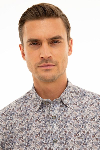 Pierre Cardin Γκρι Slim Fit πουκάμισο