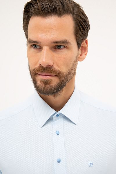 Pierre Cardin Ανοιχτό Μπλε Slim Fit Dobby πουκάμισο