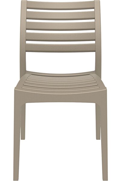 Siesta Ares Plastik Contract Sandalye Kum Gri Mutfak Balkon Salon Bahçe Cafe