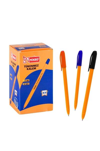 Mikro Tükenmez Kalem Kısa Metal Dokunmatik ( 30 Lu Stand ) Bp-1002d - 30'lu P...