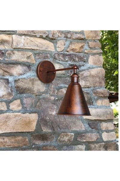 RİOLİGHT Retro Copper Antique Metal Sconce