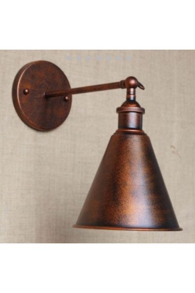 RİOLİGHT Retro Copper Antique Metal Sconce