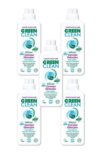 Green Clean U Bitkisel Çamaşır Deterjanı Organik Lavanta Yağlı 5 Li Set Platin-tedarik-005