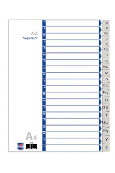 Temat 11613- Pp Seperatör A4 A-z Harfli