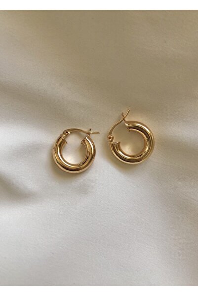 BC Accessorize Gold Küçük Kalın Halka Küpe