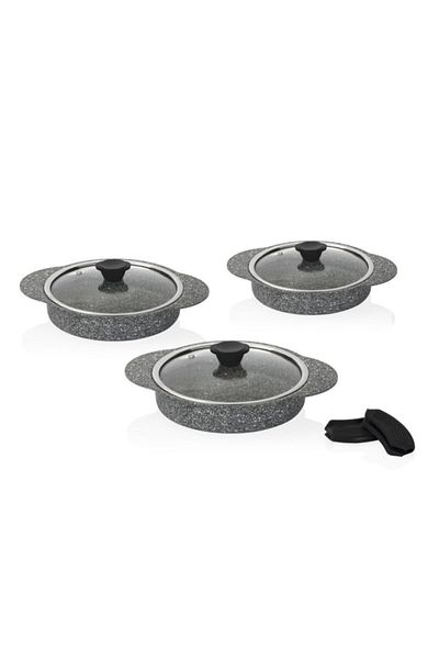 Taç Granit Plus 6 Piece Gray Silicone Handled Sauce Set 3182