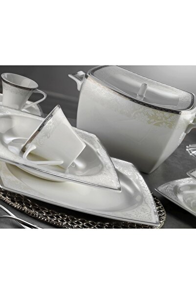 Aryıldız Prestige Bone Square Porselen 84 Parça Yemek Takımı 31009