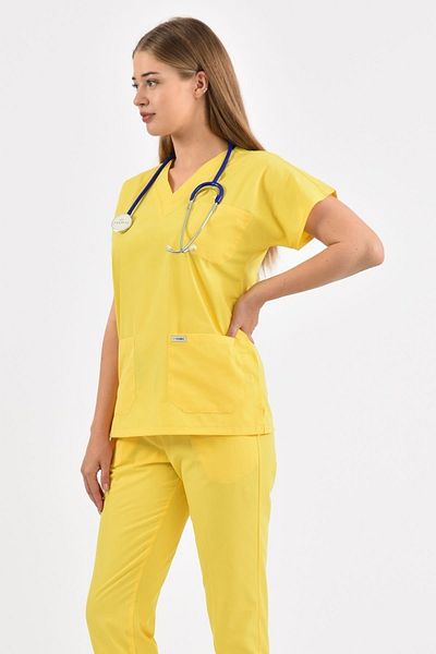 Owlet Medikal Set de uniformă galbenă pentru asistentă
