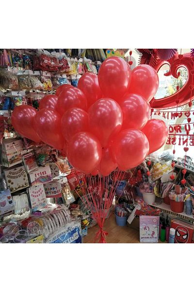 HBK Red Metallic Balloon 100 Pieces
