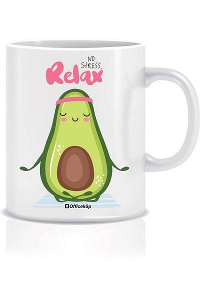 Officeküp كوب قهوة بورسلين بالأفوكادو