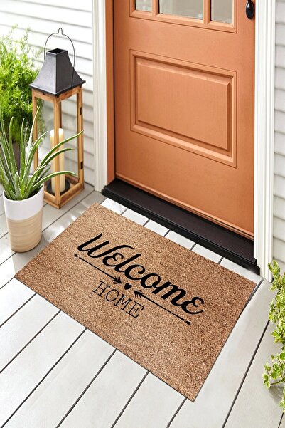 Evsebu Pienso Home Welcome Home Beige Decorative Door Mat