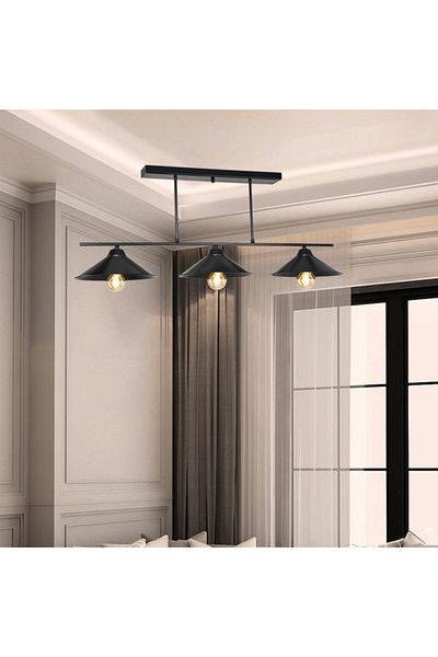 Gloria Sevilla Set of 3 Chandelier Black