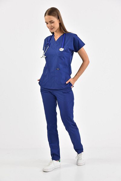 Owlet Medikal Set de uniforme Saks Blue Scrubs