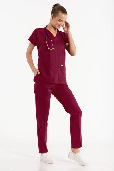 Owlet Medikal Set uniformă chirurgicală Lycra Cherry
