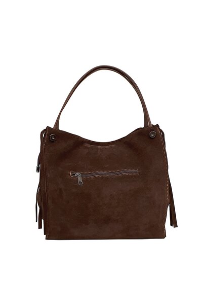 Ysmn حقيبة كتف نسائية من الجلد الطبيعي باللون البني Yc011953DSU03