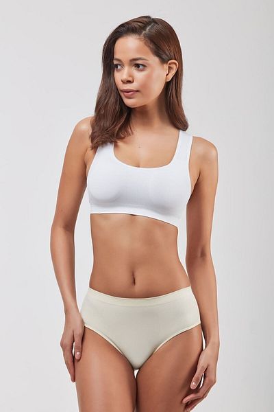 Elite Life Women's Bustier, White, Supported, Thick Strap