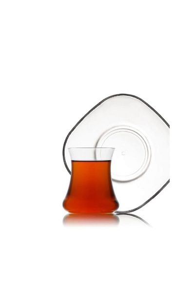 LAV Lal Tea Set 12 Pieces 6 Plates 6 Cups Stylish Stone