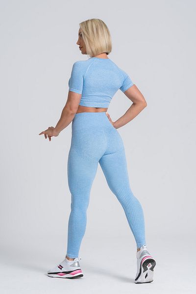 Fashiontayt Colanți sport albaștri fără cusături