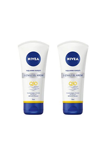 NIVEA Q10 Yaşlanma Karşıtı El Kremi 75 Ml X 2 Adet