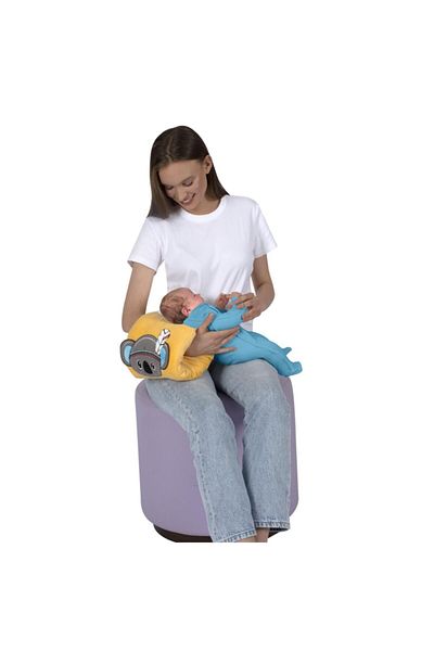 Sevi Bebe Yellow Embroidered Luxury Breastfeeding Pillow - Art-271
