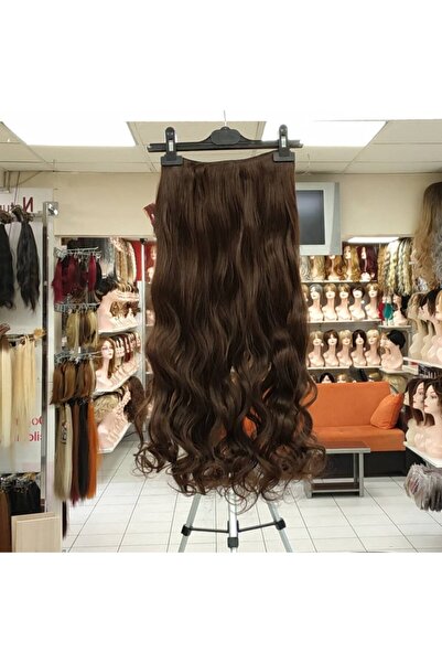My Hair Türkiye Tek Parça Yarımay Çıtçıt Saç Koyu Kumral Fiber Sentetik Renk ...