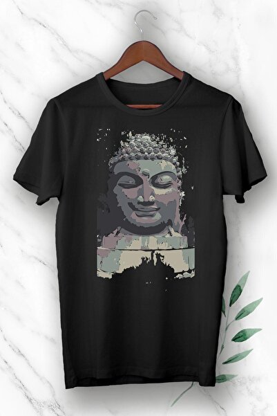 perseusshopping Unisex crna Buddha Štampano majica
