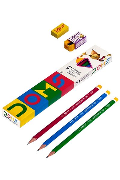 Bigpoint Y1 Pencil 12Pcs + Eraser + Pencil Sharpener